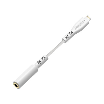 Energizer HardCase - Adaptateur audio Lightning vers jack 3,5 mm certifié MFi 11 cm EU (Blanc) garantie à vie