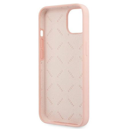 Guess Silicone 4G Big Logo - Coque iPhone 13 (rose)