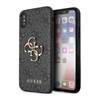 Guess 4G Big Metal Logo - pouzdro pro iPhone X (šedé)