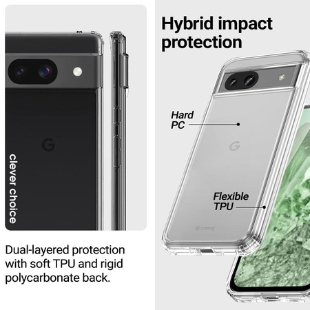 Crong Crystal Shield Cover - Google Pixel 8A Case (transparent)