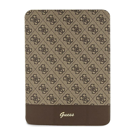 Guess 4G Stripe Allover - Étui pour iPad 10.9" (2022) (Marron)