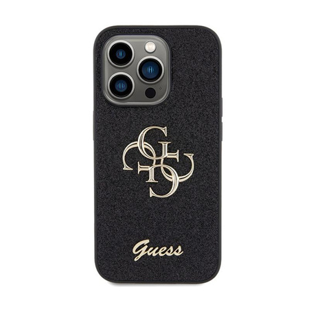 Guess Glitter Script Big 4G - iPhone 15 Pro Max Case (black)