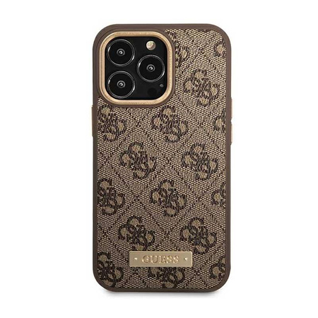 Guess 4G Logólemez MagSafe - iPhone 14 Pro tok (barna)