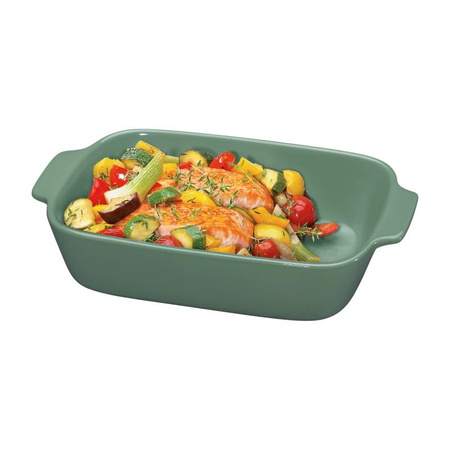 CERAMICZNE NACZYNIE DO ZAPIEKANIA BRYTFANNA, Kuchenprofi, Zielona, 30×19×6,5 cm