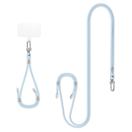 Spigen Universal Strap Set Crossbody & Wrist - Popruh na telefon na rameno a zápěstí (Mute Blue)