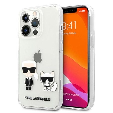 Karl Lagerfeld Ikonik & Choupette - pouzdro pro iPhone 13 Pro Max (průhledné)