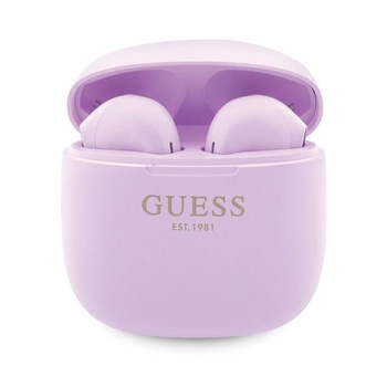 Guess True Wireless Script Logo BT5.3 - TWS casque + étui de chargement (violet)