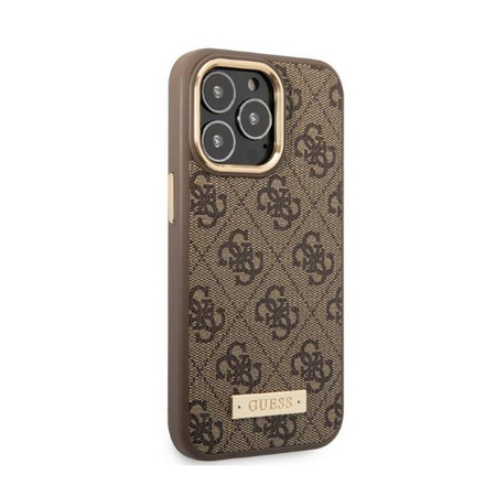 Guess 4G Logo Plate MagSafe - iPhone 13 Pro Max Case (brown)