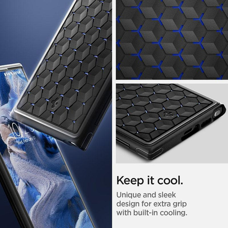 Spigen Cryo Armor - pouzdro pro Samsung Galaxy S23 Ultra (matně černé)