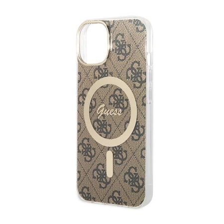Guess 4G MagSafe - Case for iPhone 14 (Brown)