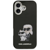 Karl Lagerfeld IML Aquarelle Karl & Choupette & Logo MagSafe - Custodia per iPhone 17 (Nero)