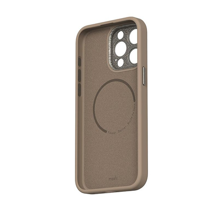 Moshi Napa MagSafe - kožené pouzdro pro iPhone 15 Pro (Woodsmoke Brown)