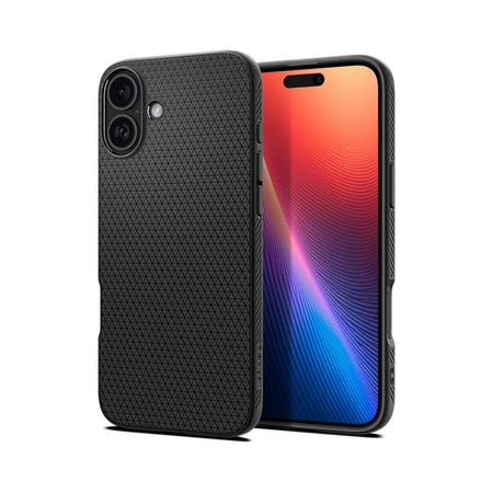Spigen Liquid Air - Coque pour iPhone 16 (Noir mat)