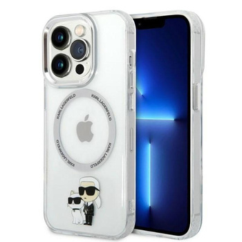 Karl Lagerfeld IML NFT Karl & Choupette Magsafe - pouzdro pro iPhone 14 Pro Max (průhledné)