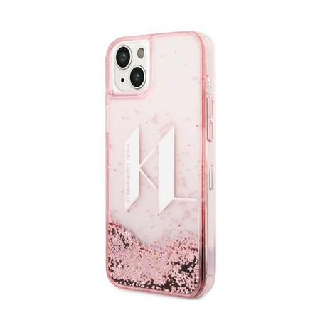 Karl Lagerfeld Liquid Glitter Big Logo Case - iPhone 14 Plus Case (pink)