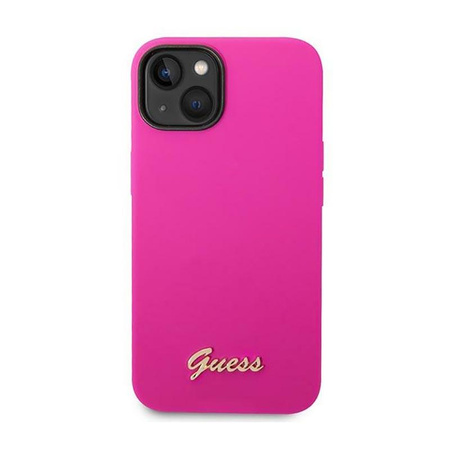 Guess Silicone Vintage - Coque iPhone 14 Plus (fuchsia)