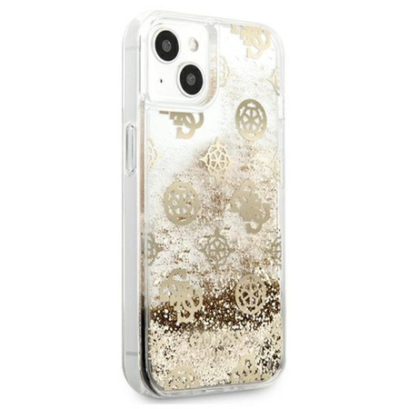 Guess Peony Liquid Glitter - iPhone 13 mini tok (arany)