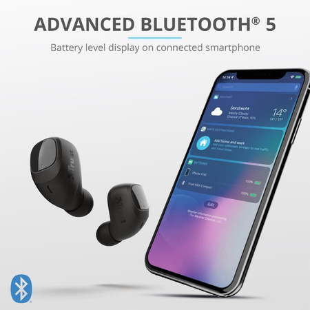 Trust Nika Compact - Bluetooth vezeték nélküli fejhallgató (fekete)