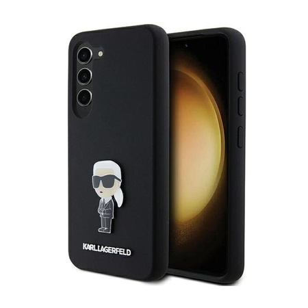 Karl Lagerfeld Silicone Ikonik Metal Pin - Samsung Galaxy S24 Case (black)