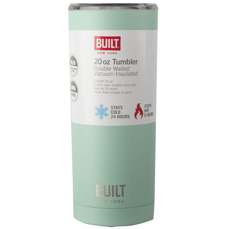 BUILT Vacuum Insulated Tumbler - Stalowy kubek termiczny z izolacją próżniową 600 ml (Mint)