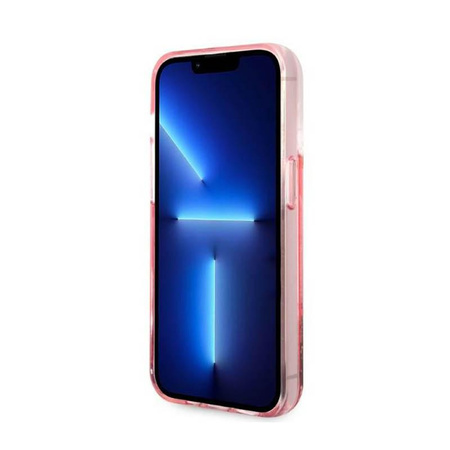 Karl Lagerfeld Liquid Glitter Big Logo tok - iPhone 14 Pro tok (rózsaszín)