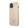 Guess Saffiano Triangle Logo Case - Hülle für iPhone 14 (Beige)