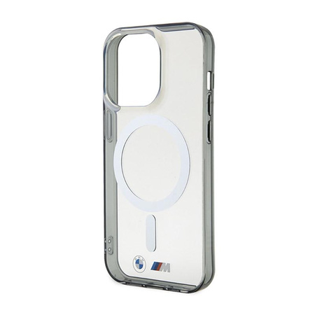 BMW Silberring MagSafe - iPhone 14 Pro Max Tasche (Transparent)