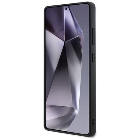 Guess Hot Stamp 4G Pattern Triangle Metal Logo - Hülle für Samsung Galaxy S25 Ultra (schwarz)