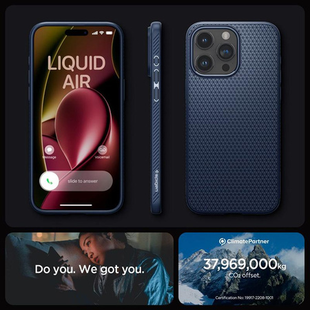 Spigen Liquid Air - Case for iPhone 15 Pro (Navy Blue)