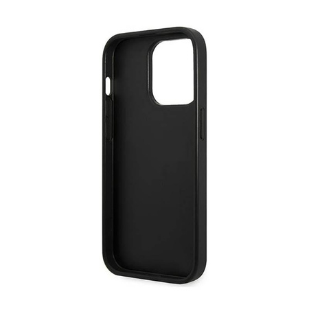 Karl Lagerfeld Glitter Plaque Logo - pouzdro pro iPhone 14 Pro (černé)