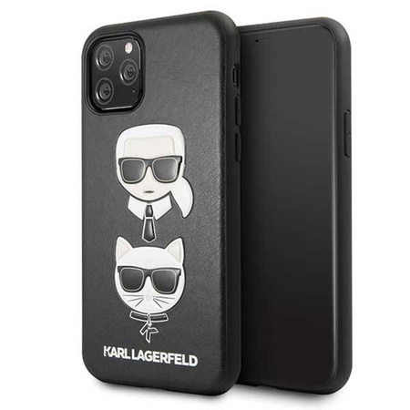 Karl Lagerfeld Embossed Case Karl & Choupette - iPhone 11 Pro Case (Black)