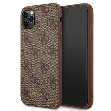 Guess 4G Metal Gold Logo - Coque iPhone 11 Pro (marron)