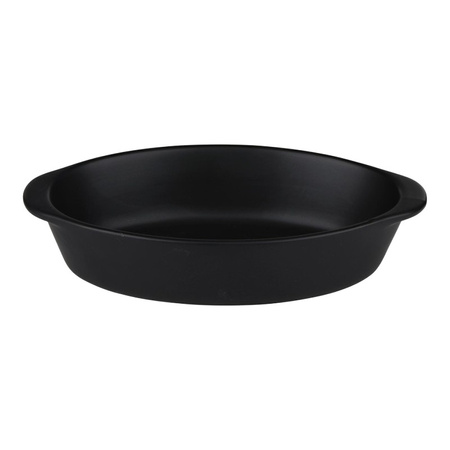 Alpina - Ceramic Oven Dish, Oval, 20x12x5 cm, 470 ml (Black)