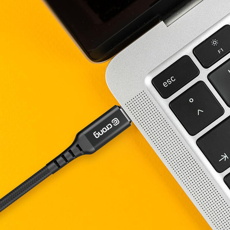 Crong Armor Link - 60W PD 3A Câble USB-A vers USB-C 25cm (noir)