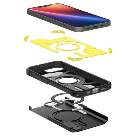 Spigen Tough Armor MagSafe - étui pour iPhone 16e (Noir)