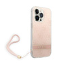 Guess 4G Print Cord - Tasche mit Umhängeband iPhone 14 Pro (rosa)