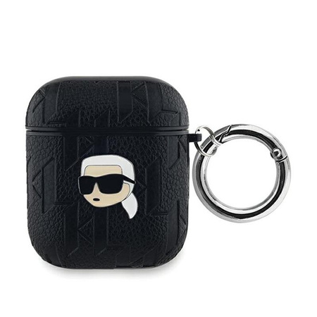 Karl Lagerfeld Monogram Karl Head - AirPods 1/2 gen Gehäuse (schwarz)