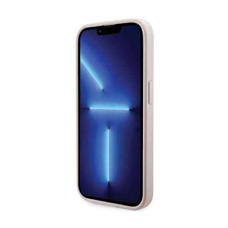 Guess 4G nyomtatott csíkos MagSafe - iPhone 15 Pro Max tok (rózsaszín)