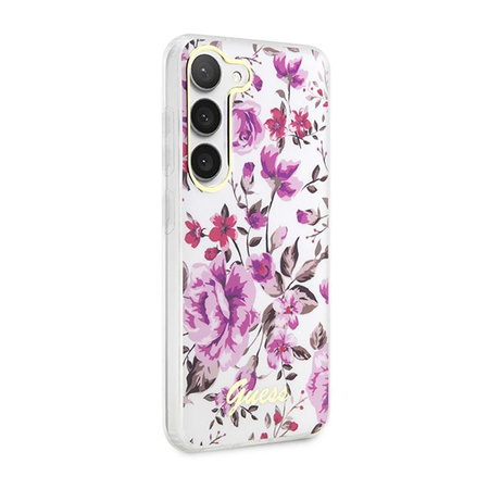 Guess Flower Collection - Etui Samsung Galaxy S23 (blanc)
