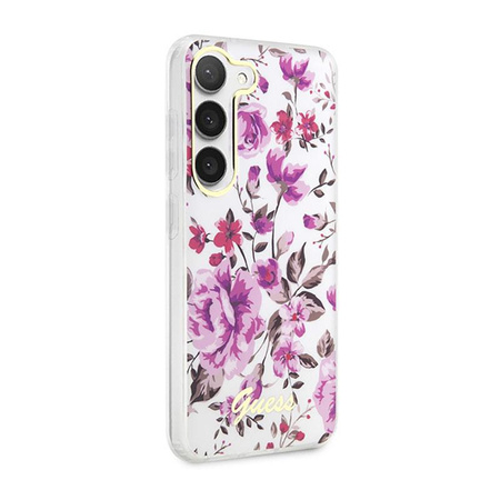 Guess Flower Collection - Samsung Galaxy S23 Tasche (weiß)
