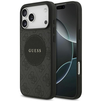 ETUI DO IPHONE 17 PRO MAX do MAGSAFE GUESS ORYGINALNE CZARNE SKÓRZANE MODNE