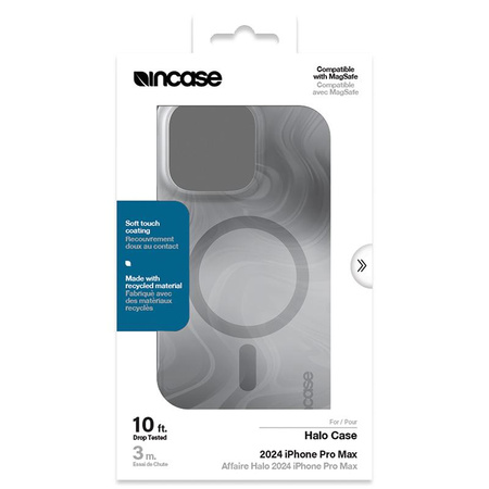 Incase Halo Case MagSafe - Coque pour iPhone 16 Pro Max (Oil Slick Smoke)