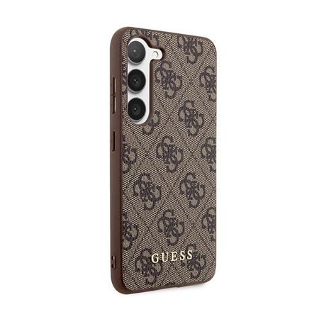 Guess 4G Metal Gold Logo - Case for Samsung Galaxy S24+ (Brown)
