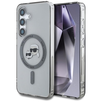 Karl Lagerfeld Button Karl & Choupette Heads Printed Logo MagSafe - Samsung Galaxy S25+ Case (black)