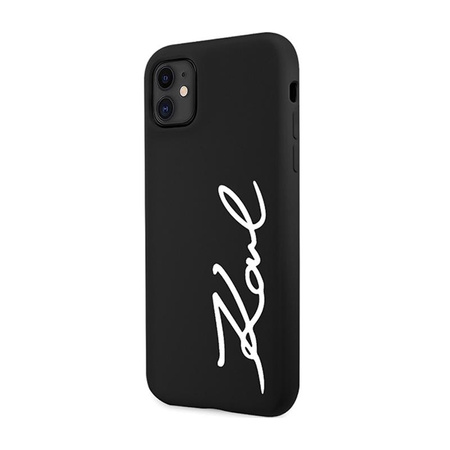 Karl Lagerfeld Silicone Signature - iPhone 11 Case (Black)