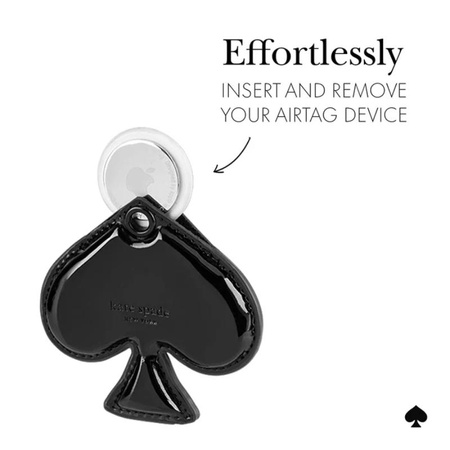 Kate Spade New York Charm Keychain - Schutzhülle mit Anhänger für Apple AirTag (Spade)