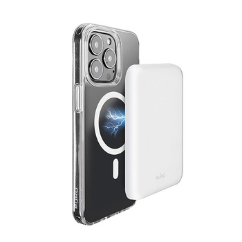 PURO Slim PowerMag Power Bank - 4000 mAh MagSafe indukciós energiabank (fehér)