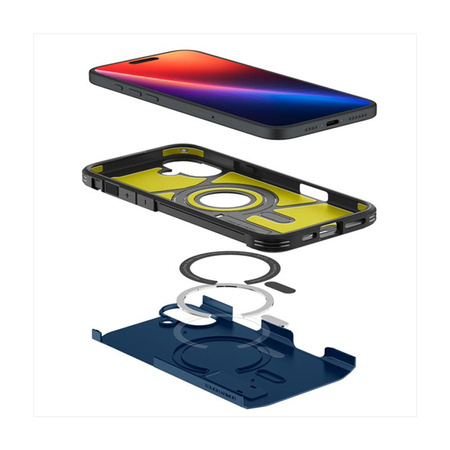 Spigen Tough Armor MagSafe - Case for iPhone 16 (Navy Blue)
