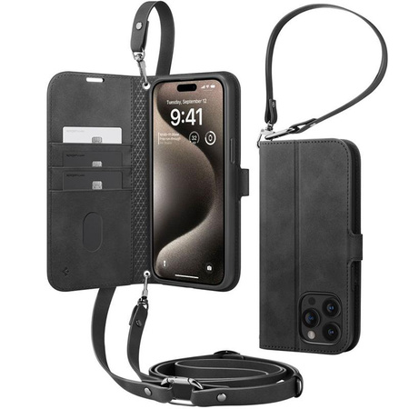 Spigen Wallet S Pro - pouzdro pro iPhone 15 Pro (černé)