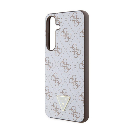 Guess 4G Triangle Metal Logo - Etui Samsung Galaxy S24+ (blanc)
